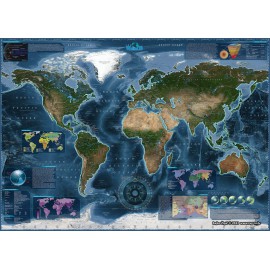 Carte du monde vue de l'espace