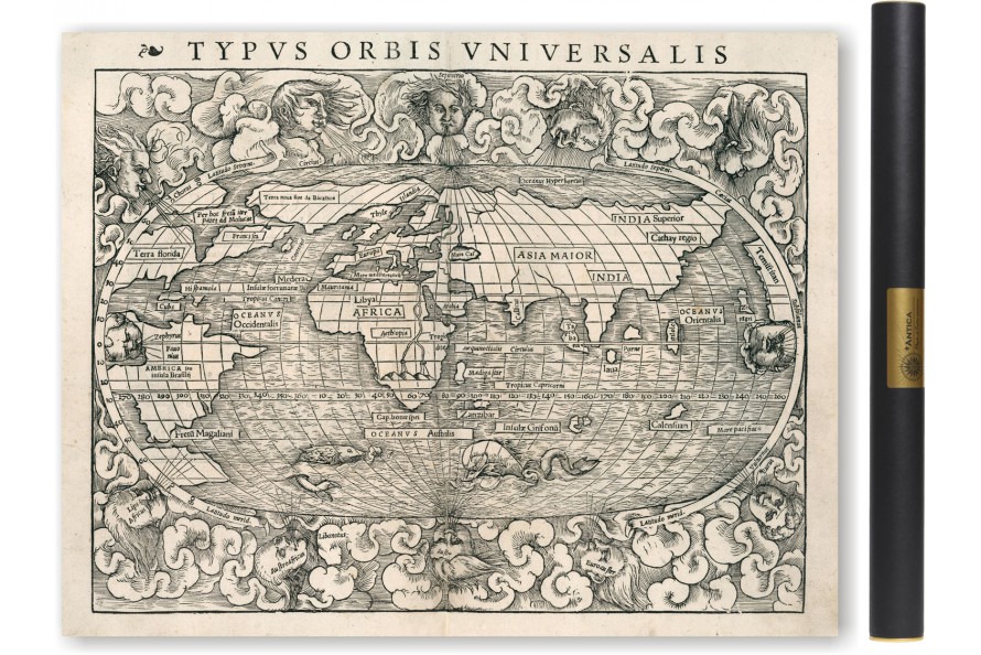 Carte du Monde 1540 La plus ancienne carte "complète"du Monde !