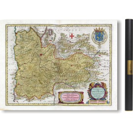Carte Dauphiné en couleur 1636 Atlas de Blaeu
