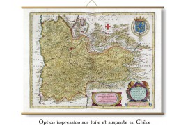 Carte Dauphiné en couleur 1636 Atlas de Blaeu