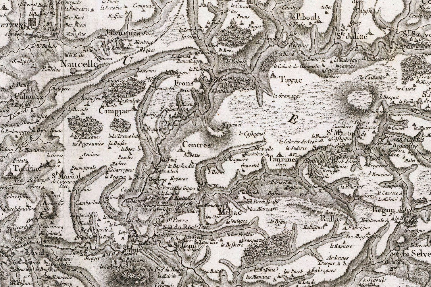 Carte de Cassini région d'Albi
