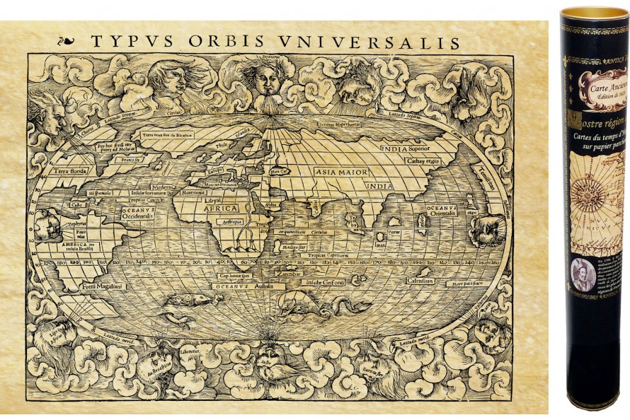 Carte du Monde 1540 La plus ancienne carte "complète"du Monde !