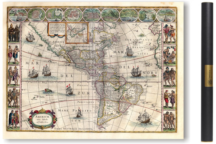 America par Blaeu 1663