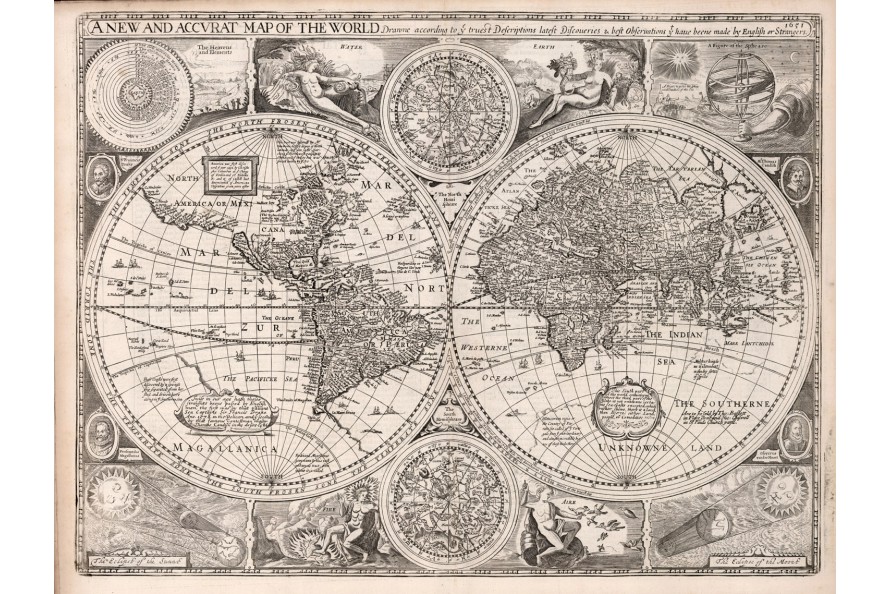 carte du monde ancienne